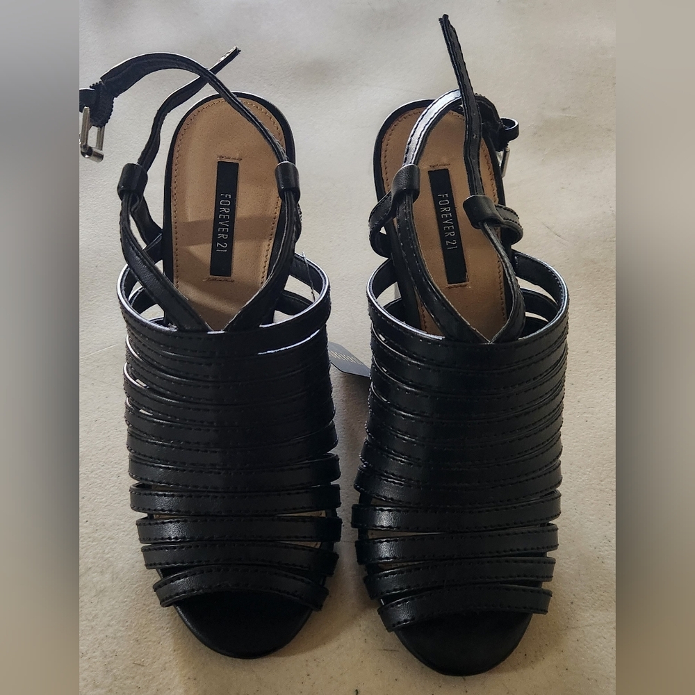 Forever 21 Black Strappy Women's Sandals
